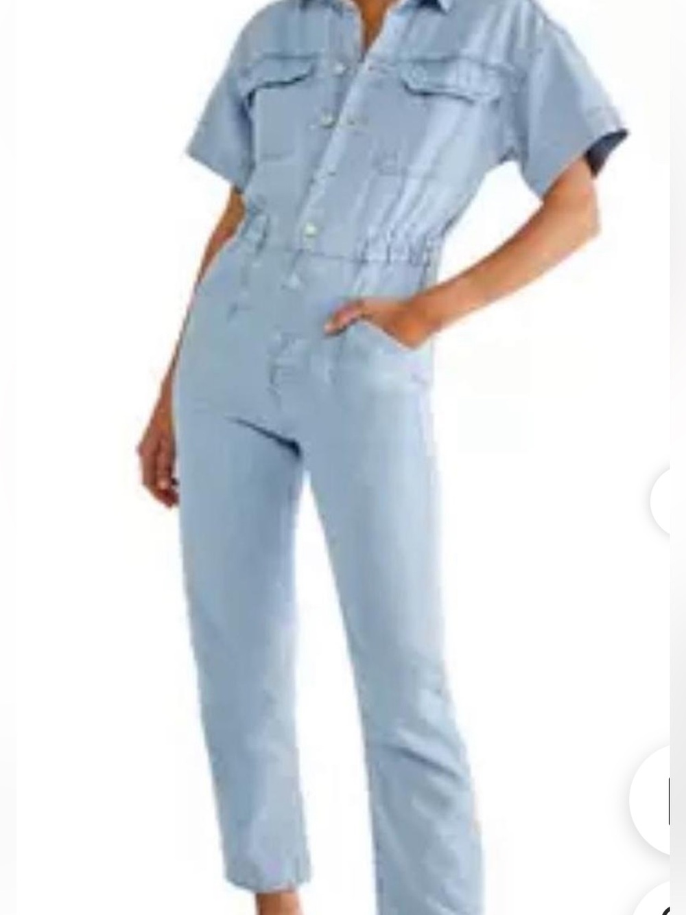 Universal Thread NWOT 00 (2) Light wash Denim jean wide leg Jumpsuit